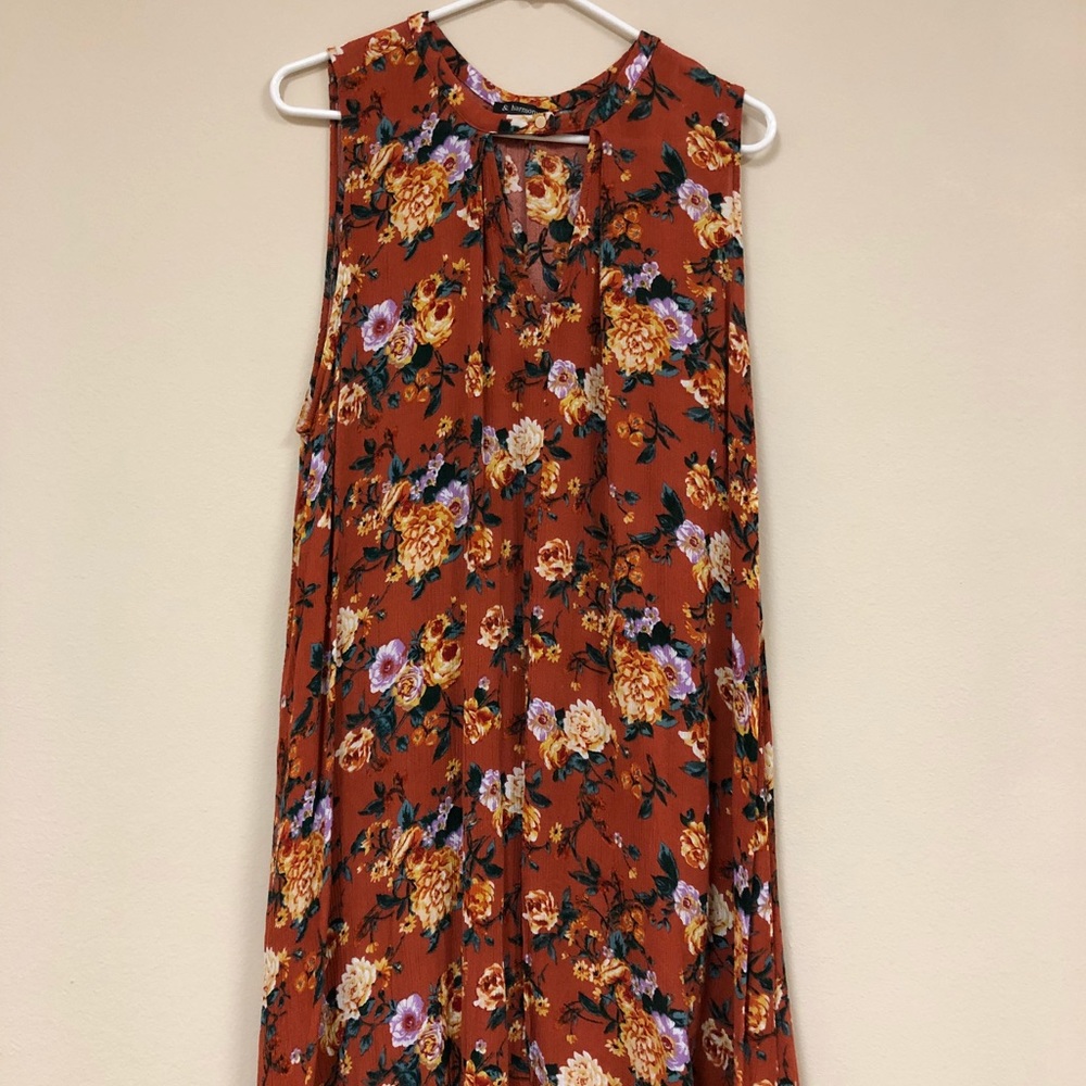 Women’s 3X Sleeveless Floral Dress